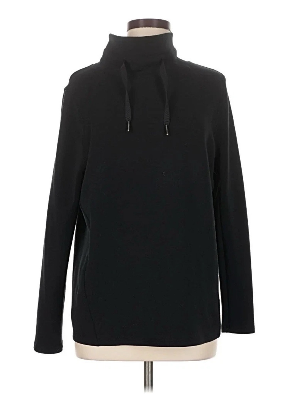 Spanx Air Essentials Got Ya Covered Pullover Sweatshirt Mock Neck Black comfort - Picture 3 of 12